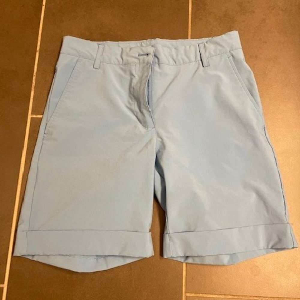 Women's J. Lindeberg Baby Blue Shorts - Picture 2 of 11
